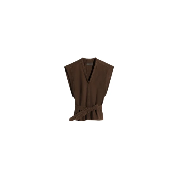 Lemaire Chasuble in Dyed Broken Twill - Tops - Parisian Minimalist Luxury at Coveti