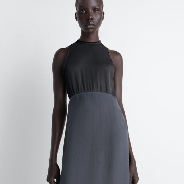 Lemaire Column Dress in Crepe De Chine Viscose - Dresses - Parisian Minimalist Luxury at Coveti