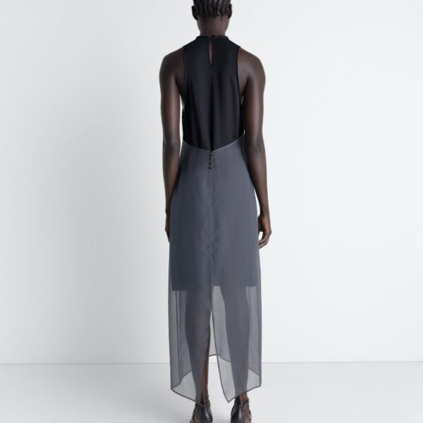 Lemaire Column Dress in Crepe De Chine Viscose - Dresses - Parisian Minimalist Luxury at Coveti