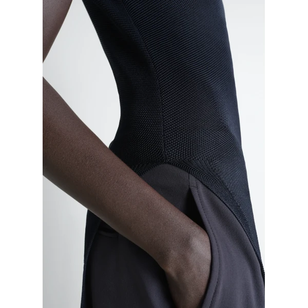 Lemaire Column Dress in Shiny Viscose, view 4
