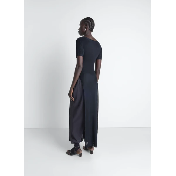 Lemaire Column Dress in Shiny Viscose, view 5