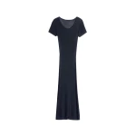 Lemaire Column Dress in Shiny Viscose - Dresses - Parisian Minimalist Luxury at Coveti