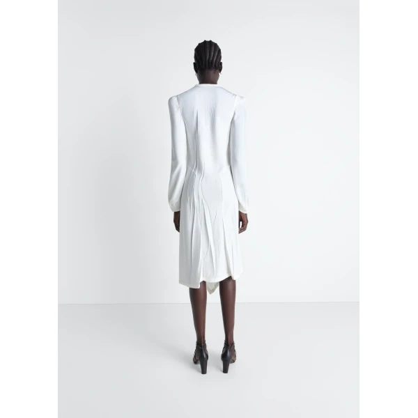 Lemaire Creased Bias Dress in Poly Viscose Twill, view 2