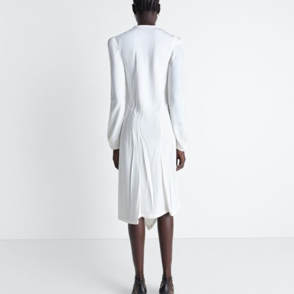 Lemaire Creased Bias Dress in Poly Viscose Twill - Dresses - Parisian Minimalist Luxury at Coveti