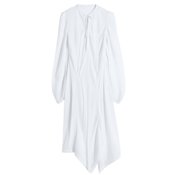Lemaire Creased Bias Dress in Poly Viscose Twill - Dresses - Parisian Minimalist Luxury at Coveti