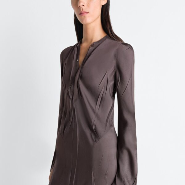 Lemaire Creased Bias Dress in Poly Viscose Twill - Dresses - Parisian Minimalist Luxury at Coveti