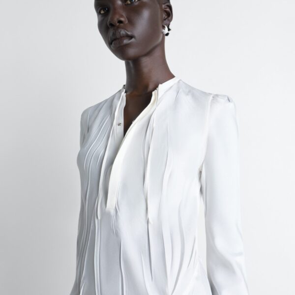 Lemaire Creased Bias Dress in Poly Viscose Twill - Dresses - Parisian Minimalist Luxury at Coveti