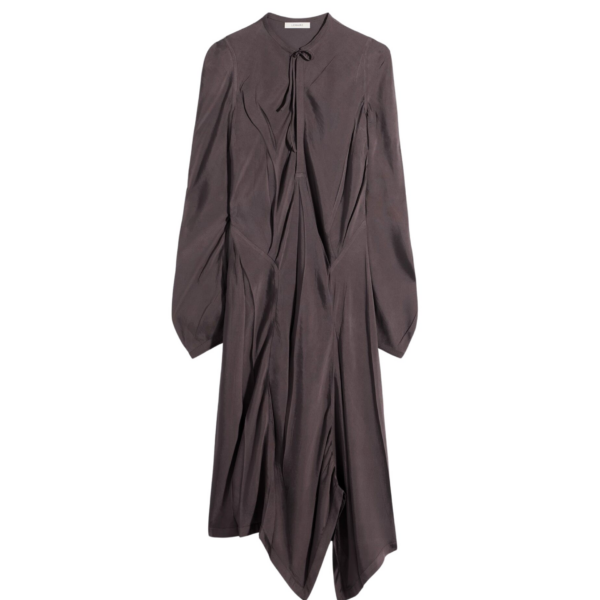 Lemaire Creased Bias Dress in Poly Viscose Twill - Dresses - Parisian Minimalist Luxury at Coveti
