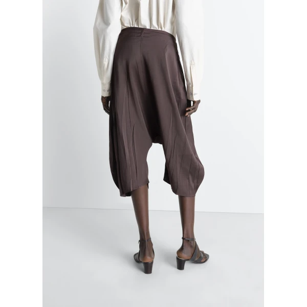 Lemaire Creased Dropped Crotch Bermudas in Poly Viscose Twill Shorts, view 2