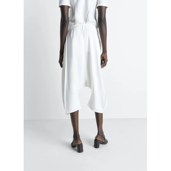 Lemaire Creased Dropped Crotch Bermudas in Poly Viscose Twill Shorts, view 2