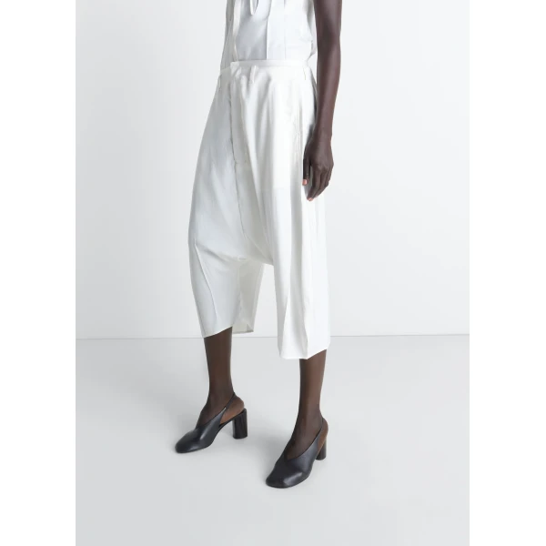 Lemaire Creased Dropped Crotch Bermudas in Poly Viscose Twill Shorts, view 6