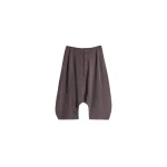 Lemaire Creased Dropped Crotch Bermudas in Poly Viscose Twill - Shorts - Parisian Minimalist Luxury at Coveti