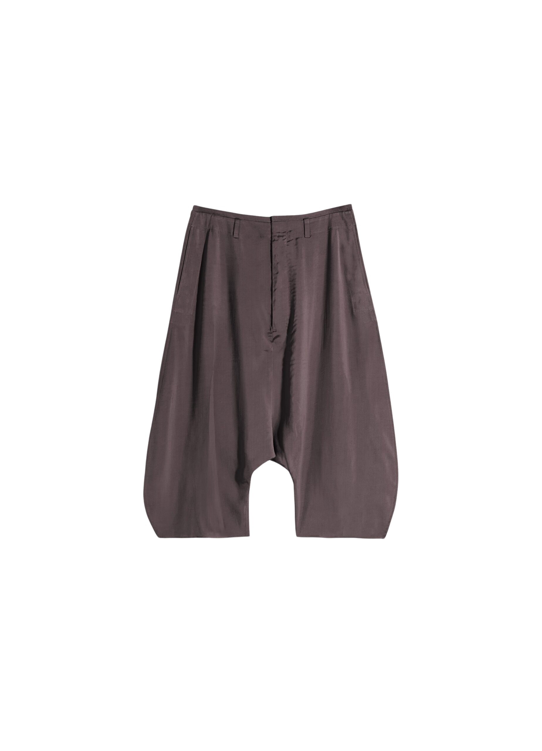 Lemaire Creased Dropped Crotch Bermudas in Poly Viscose Twill Shorts