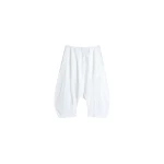 Lemaire Creased Dropped Crotch Bermudas in Poly Viscose Twill - Shorts - Parisian Minimalist Luxury at Coveti