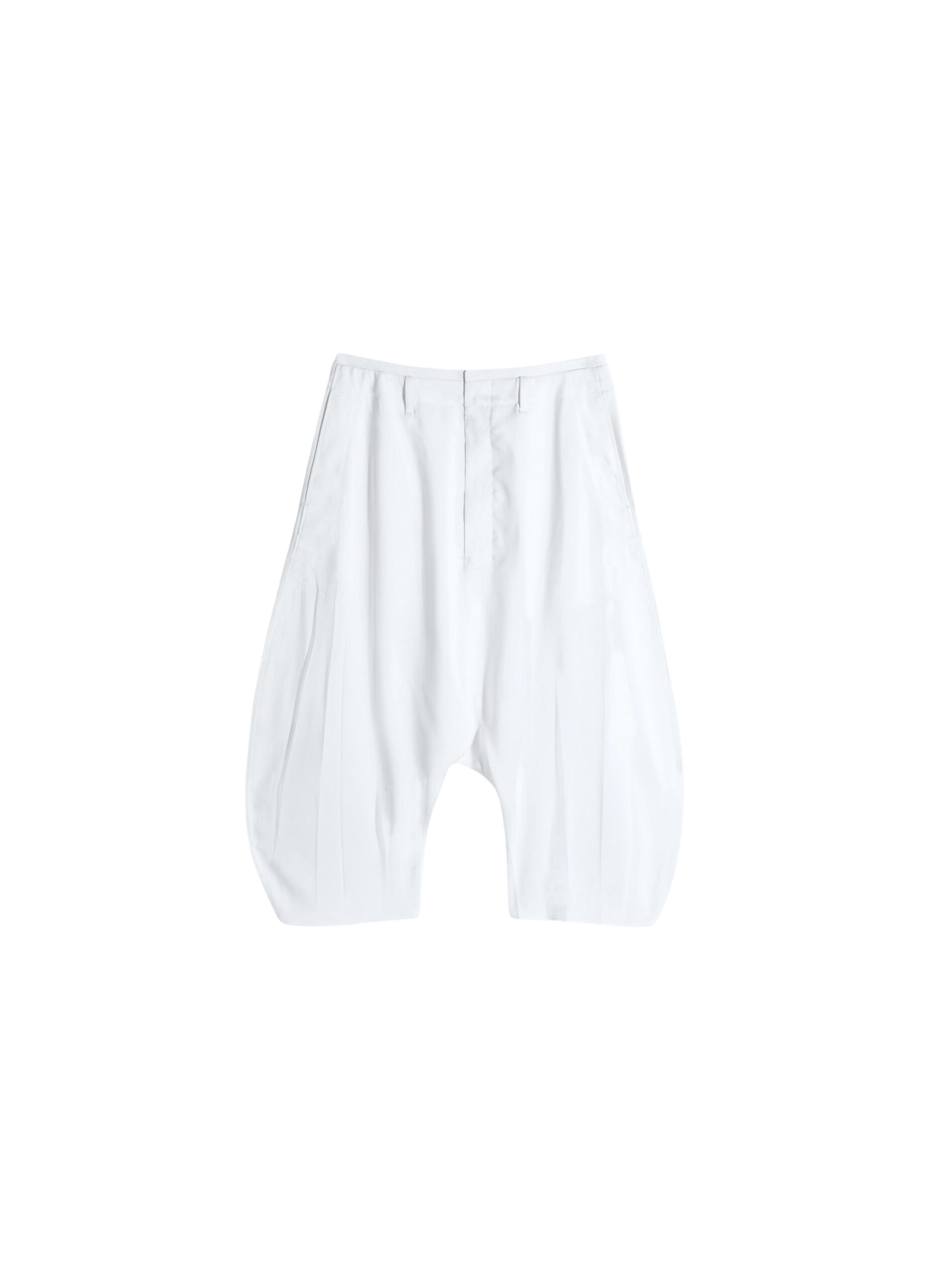 Lemaire Creased Dropped Crotch Bermudas in Poly Viscose Twill Shorts