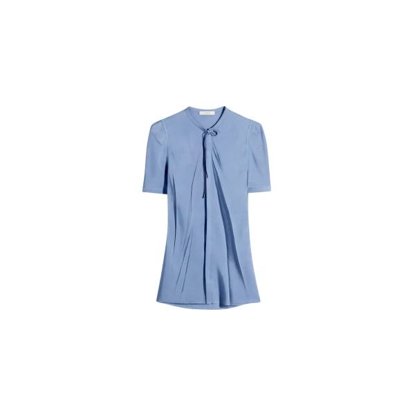 Lemaire Creased Fitted Shirt in Poly Viscose Twill - Tops - Parisian Minimalist Luxury at Coveti