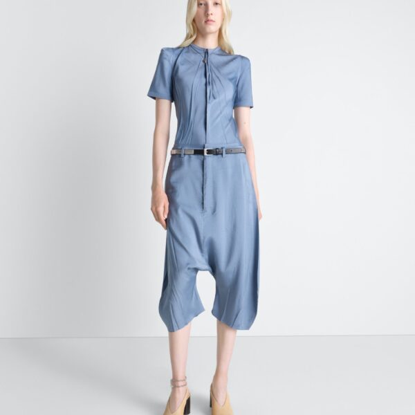 Lemaire Creased Fitted Shirt in Poly Viscose Twill - Tops - Parisian Minimalist Luxury at Coveti