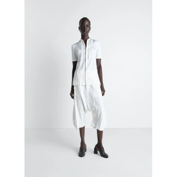 Lemaire Creased Fitted Shirt in Poly Viscose Twill, view 3
