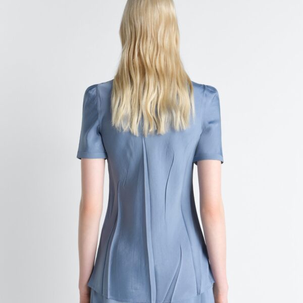 Lemaire Creased Fitted Shirt in Poly Viscose Twill - Tops - Parisian Minimalist Luxury at Coveti