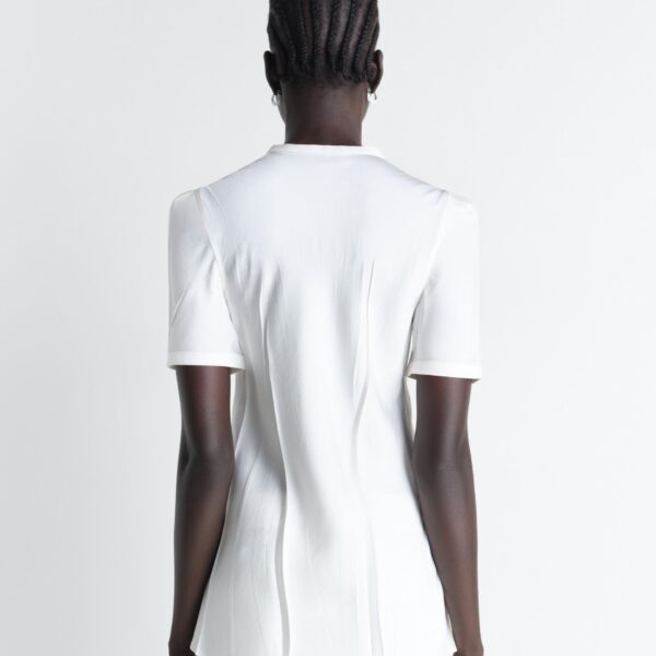 Lemaire Creased Fitted Shirt in Poly Viscose Twill - Tops - Parisian Minimalist Luxury at Coveti