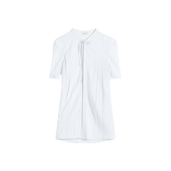Lemaire Creased Fitted Shirt in Poly Viscose Twill - Tops - Parisian Minimalist Luxury at Coveti