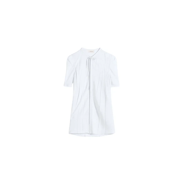 Lemaire Creased Fitted Shirt in Poly Viscose Twill - Tops - Parisian Minimalist Luxury at Coveti