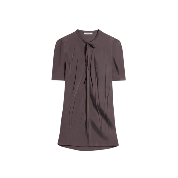 Lemaire Creased Fitted Shirt in Poly Viscose Twill - Tops - Parisian Minimalist Luxury at Coveti
