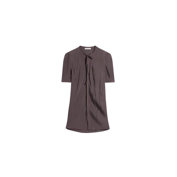 Lemaire Creased Fitted Shirt in Poly Viscose Twill - Tops - Parisian Minimalist Luxury at Coveti