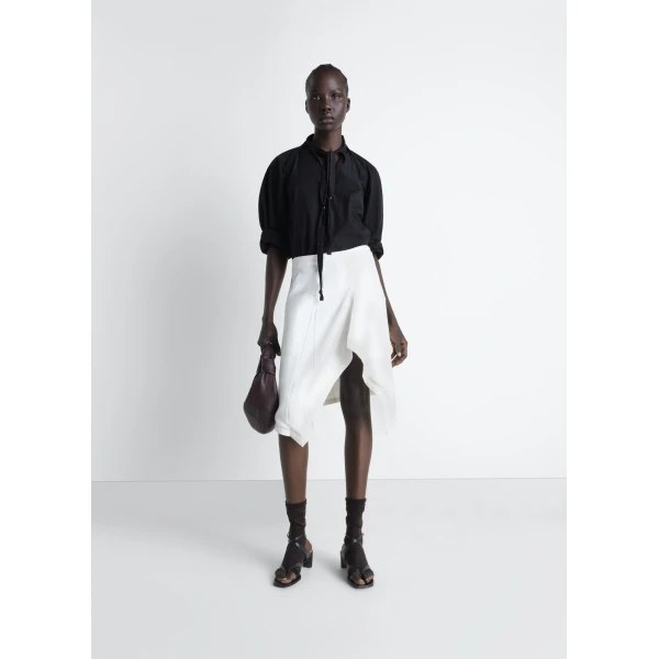 Lemaire Creased Foulard Skirt in Poly Viscose Twill, view 2