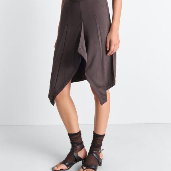 Lemaire Creased Foulard Skirt in Poly Viscose Twill - Skirts - Parisian Minimalist Luxury at Coveti