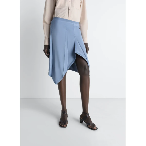Lemaire Creased Foulard Skirt in Poly Viscose Twill, view 3