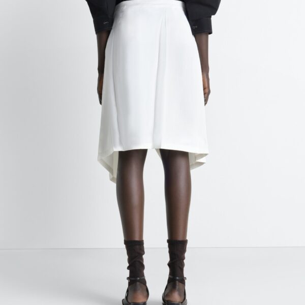 Lemaire Creased Foulard Skirt in Poly Viscose Twill - Skirts - Parisian Minimalist Luxury at Coveti