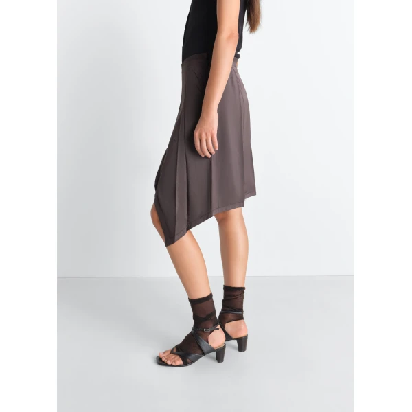 Lemaire Creased Foulard Skirt in Poly Viscose Twill, view 6