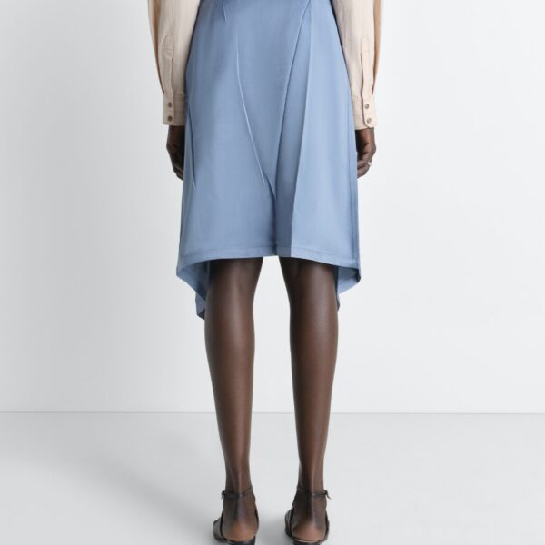 Lemaire Creased Foulard Skirt in Poly Viscose Twill - Skirts - Parisian Minimalist Luxury at Coveti