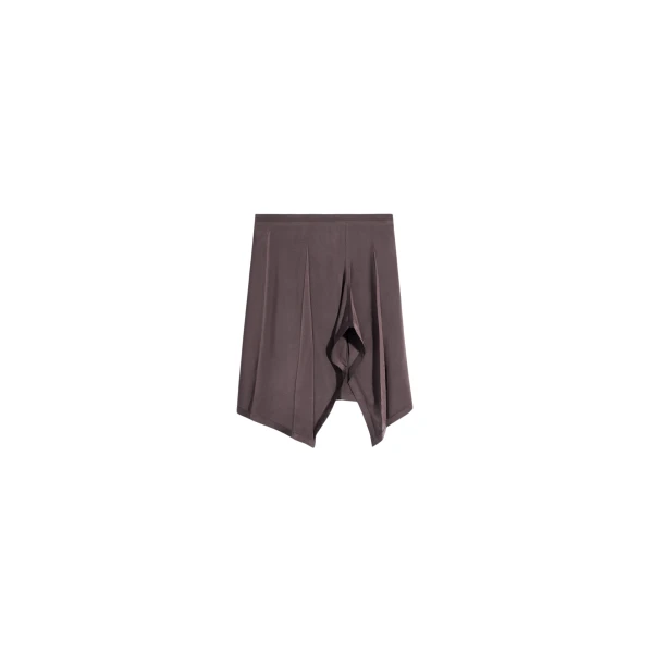 Lemaire Creased Foulard Skirt in Poly Viscose Twill - Skirts - Parisian Minimalist Luxury at Coveti