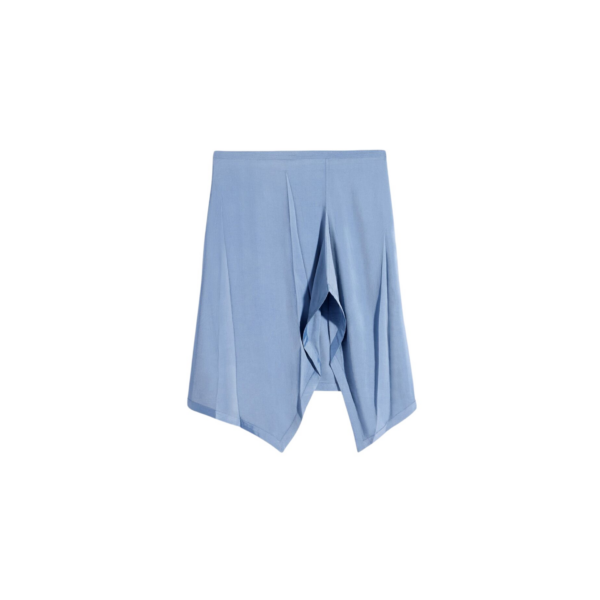 Lemaire Creased Foulard Skirt in Poly Viscose Twill - Skirts - Parisian Minimalist Luxury at Coveti