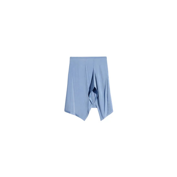 Lemaire Creased Foulard Skirt in Poly Viscose Twill - Skirts - Parisian Minimalist Luxury at Coveti