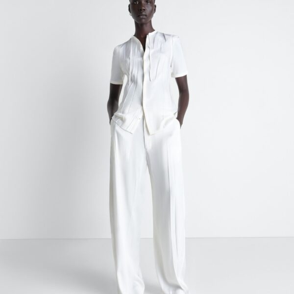 Lemaire Creased Soft Pants in Poly Viscose Twill - Pants - Parisian Minimalist Luxury at Coveti