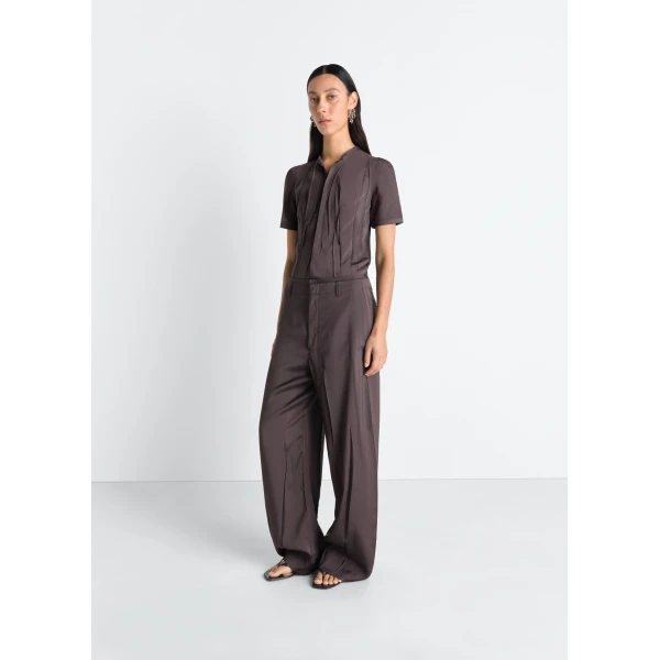 Lemaire Creased Soft Pants in Poly Viscose Twill, view 3