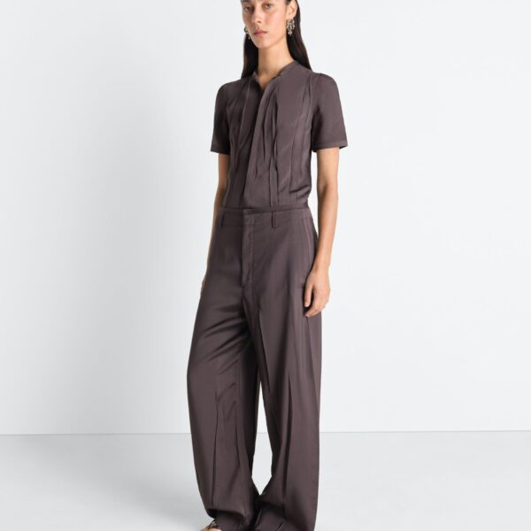 Lemaire Creased Soft Pants in Poly Viscose Twill - Pants - Parisian Minimalist Luxury at Coveti