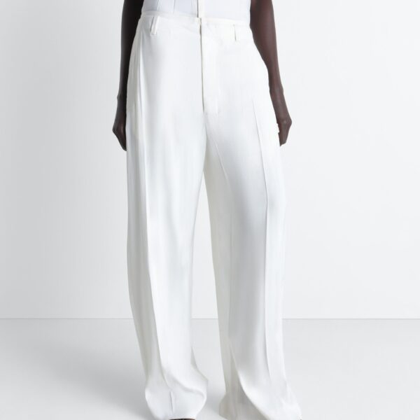 Lemaire Creased Soft Pants in Poly Viscose Twill - Pants - Parisian Minimalist Luxury at Coveti