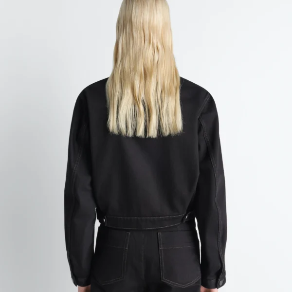 Lemaire Cropped Blouson in Denim - Jackets - Parisian Minimalist Luxury at Coveti