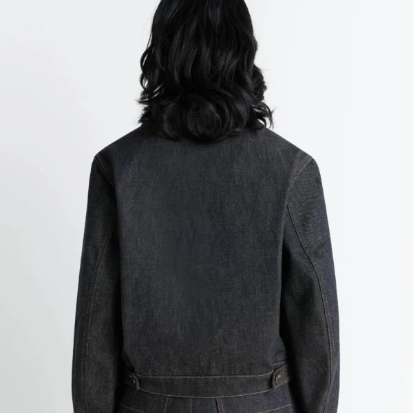 Lemaire Cropped Blouson in Denim - Jackets - Parisian Minimalist Luxury at Coveti