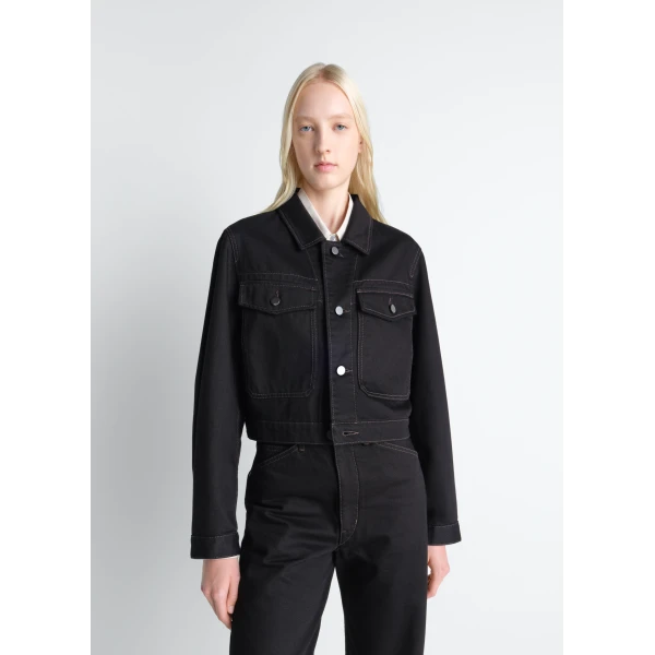 Lemaire Cropped Blouson in Denim Jacket, view 3
