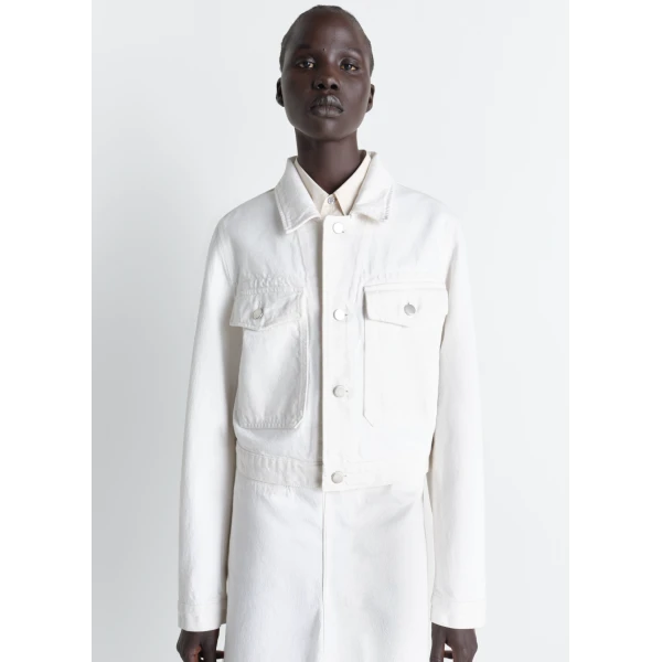 Lemaire Cropped Blouson in Denim Jacket, view 3