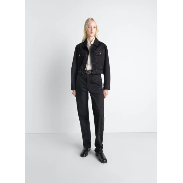 Lemaire Cropped Blouson in Denim Jacket, view 4