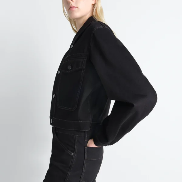 Lemaire Cropped Blouson in Denim - Jackets - Parisian Minimalist Luxury at Coveti