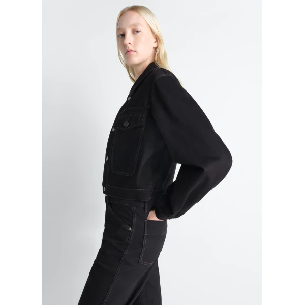 Lemaire Cropped Blouson in Denim Jacket, view 5