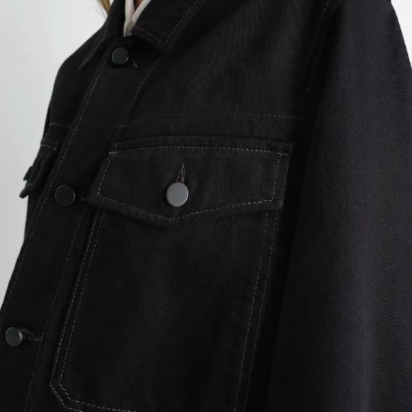 Lemaire Cropped Blouson in Denim - Jackets - Parisian Minimalist Luxury at Coveti