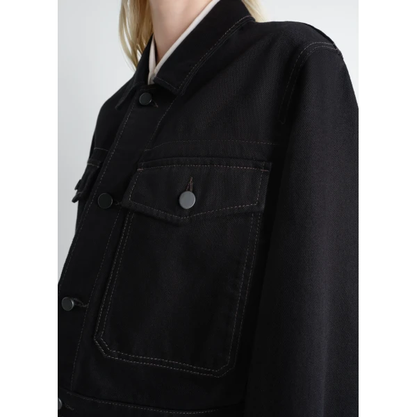 Lemaire Cropped Blouson in Denim Jacket, view 6